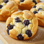 Light and airy Blueberry Fluffy Cottage Cheese Cloud Bread.