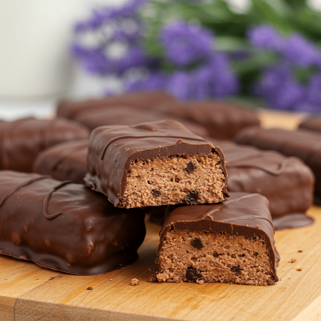 Healthy and delicious Cottage Cheese Chocolate Bar pieces.