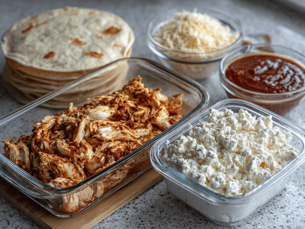 Chicken enchiladas cottage cheese ingredients including cottage cheese and corn tortillas